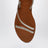 Sandali color platino in pelle
