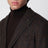 Veste droite marron à motif Prince-de-Galles