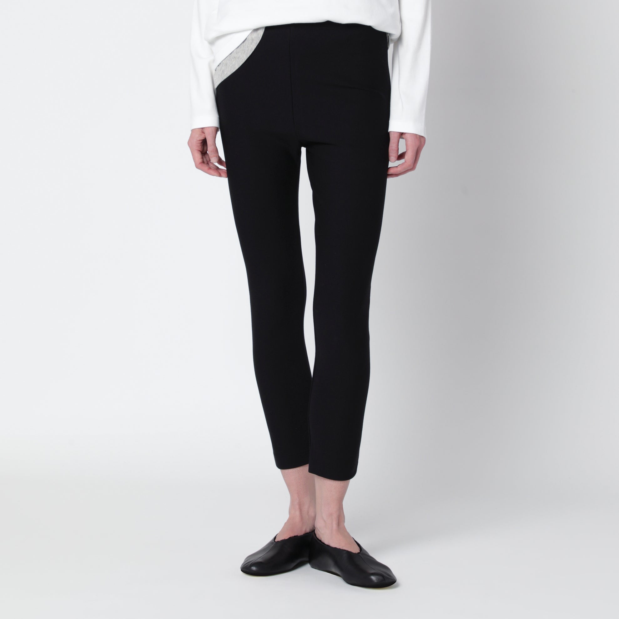 Gael black leggings in viscose blend