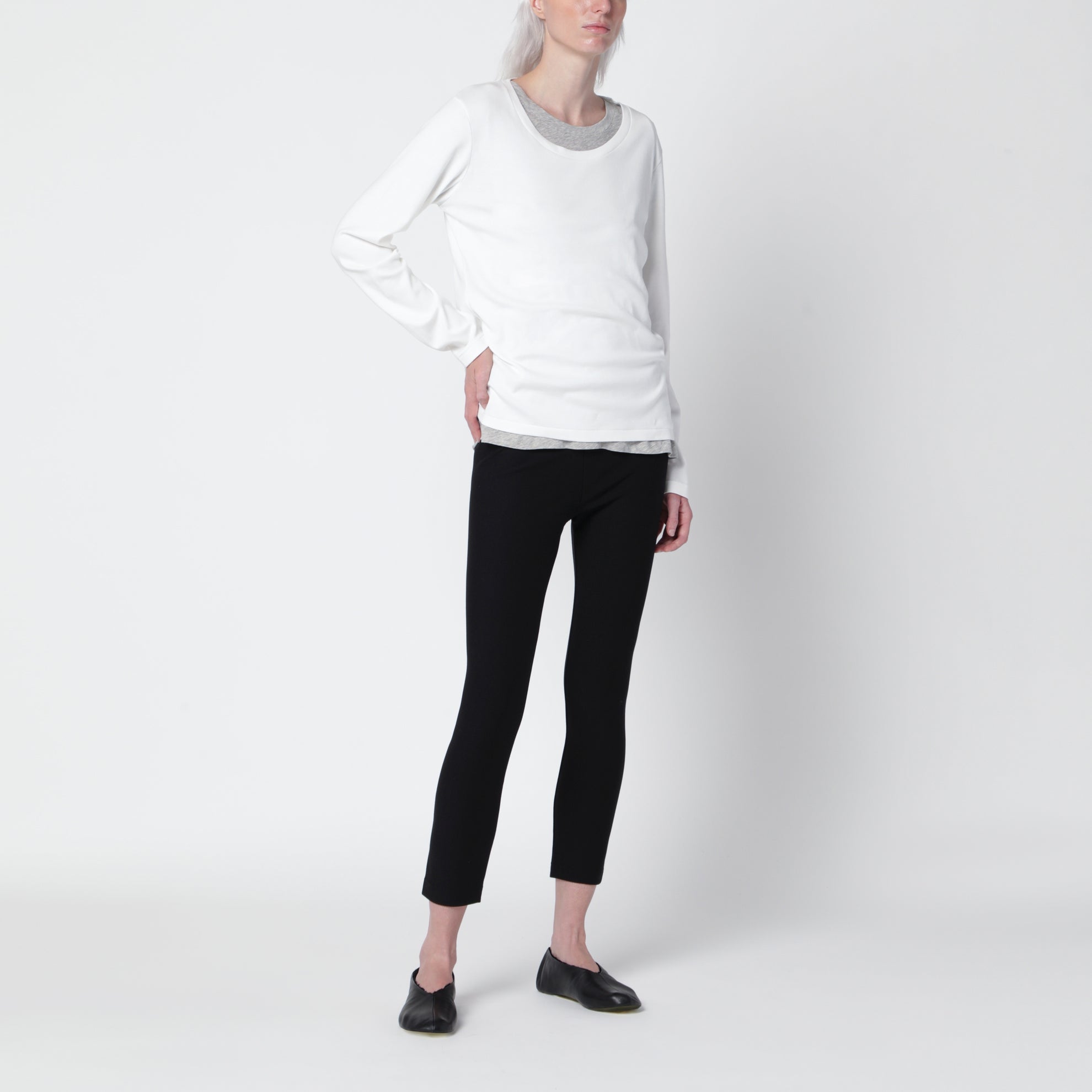 Gael black leggings in viscose blend