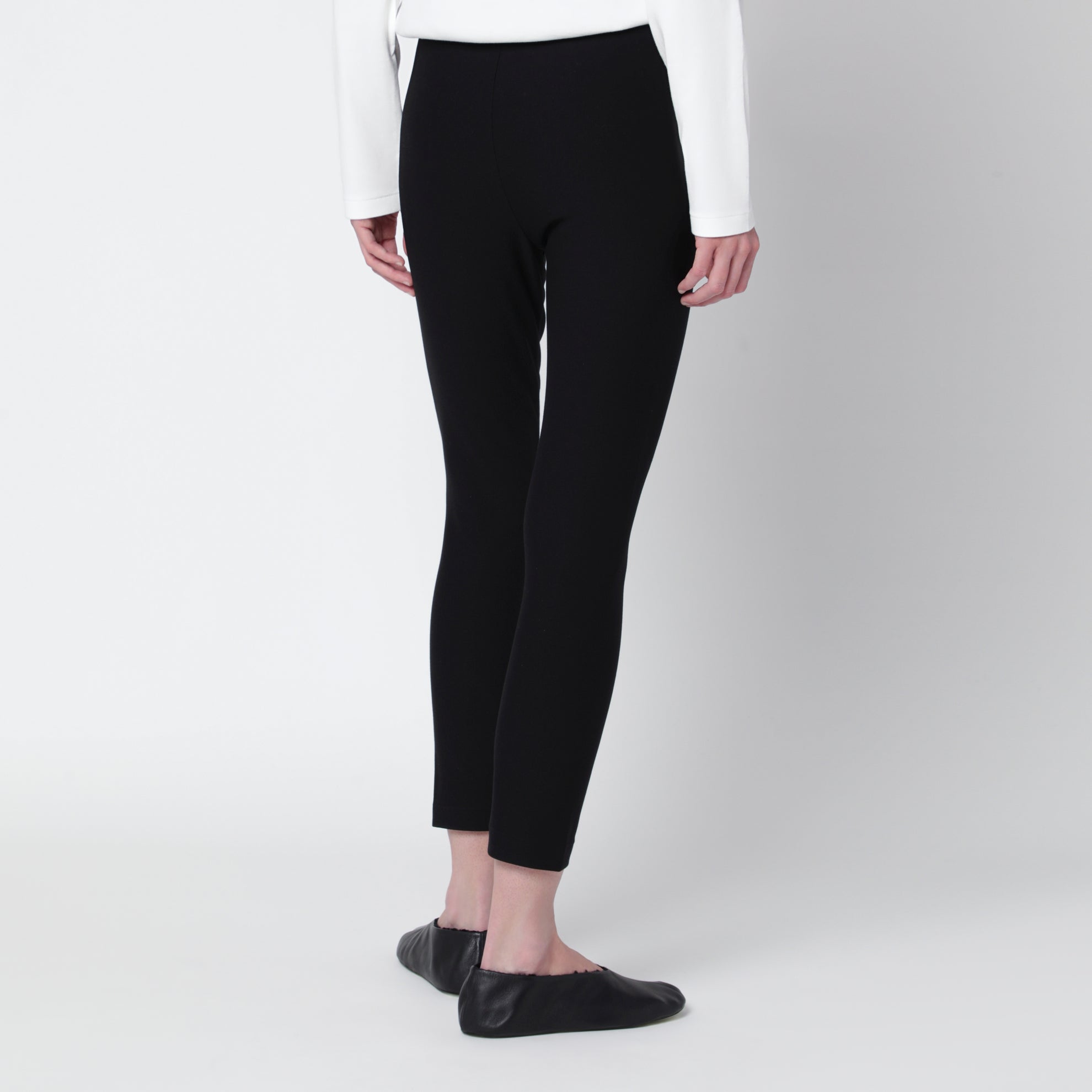Gael black leggings in viscose blend