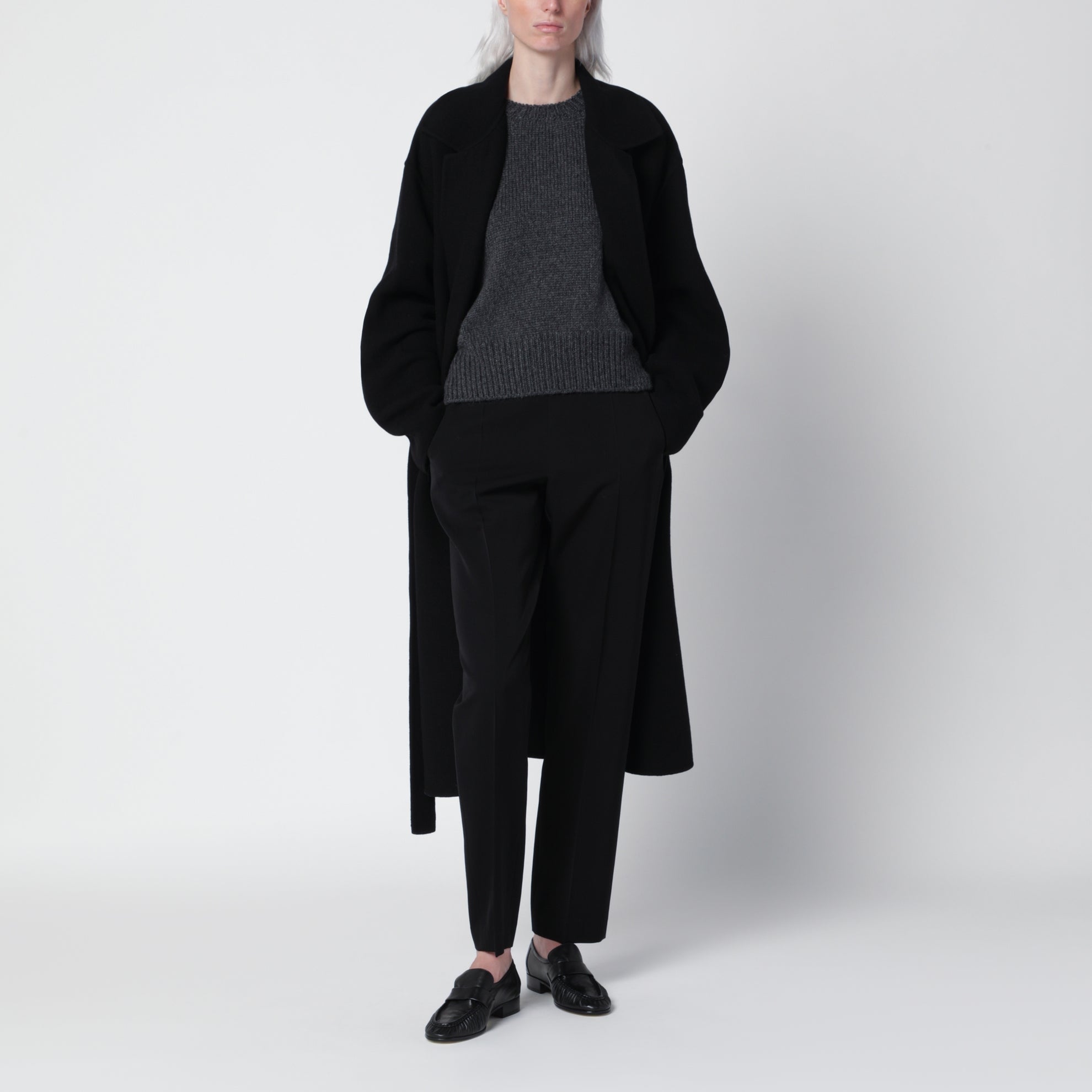 Cyril black trousers in wool