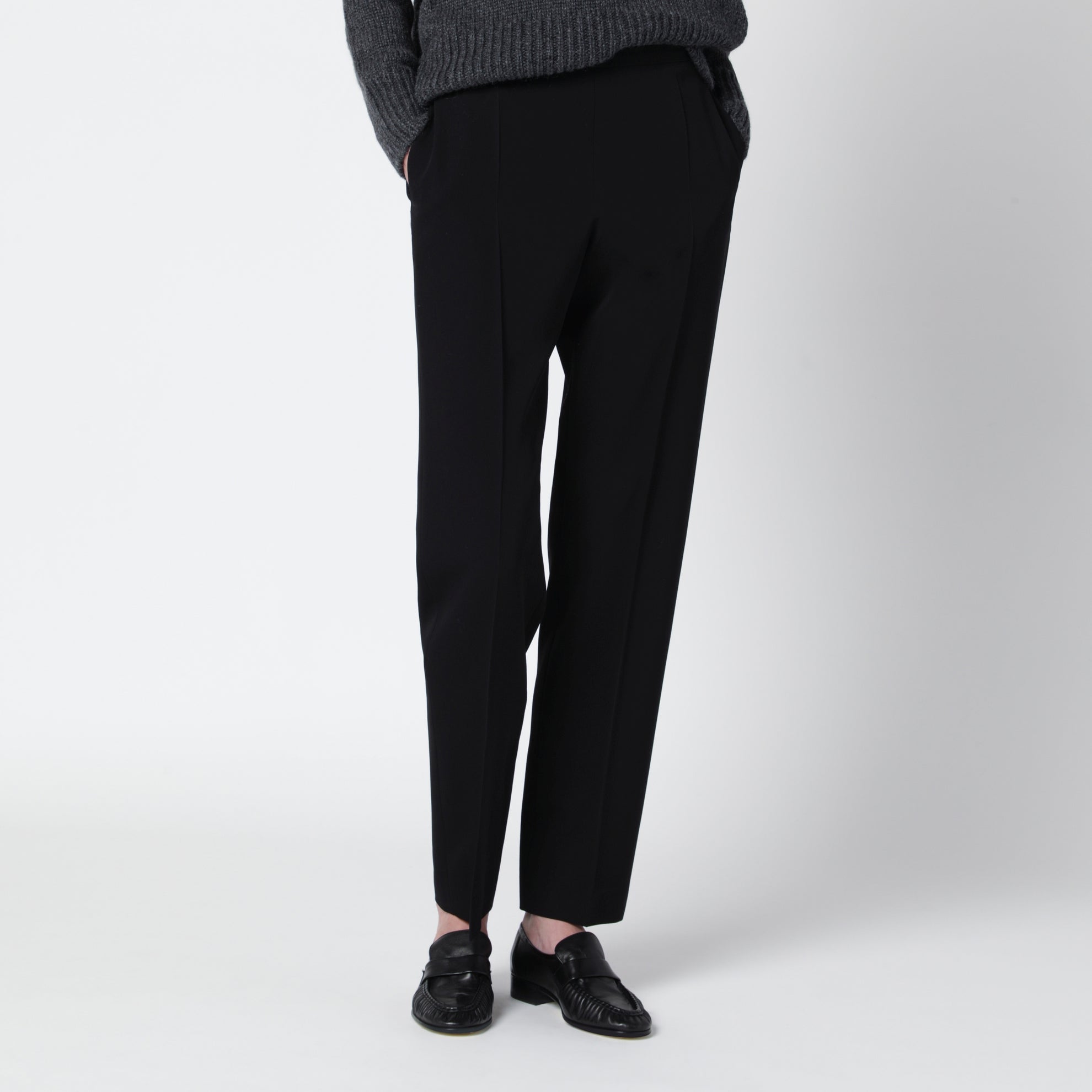 Cyril black trousers in wool