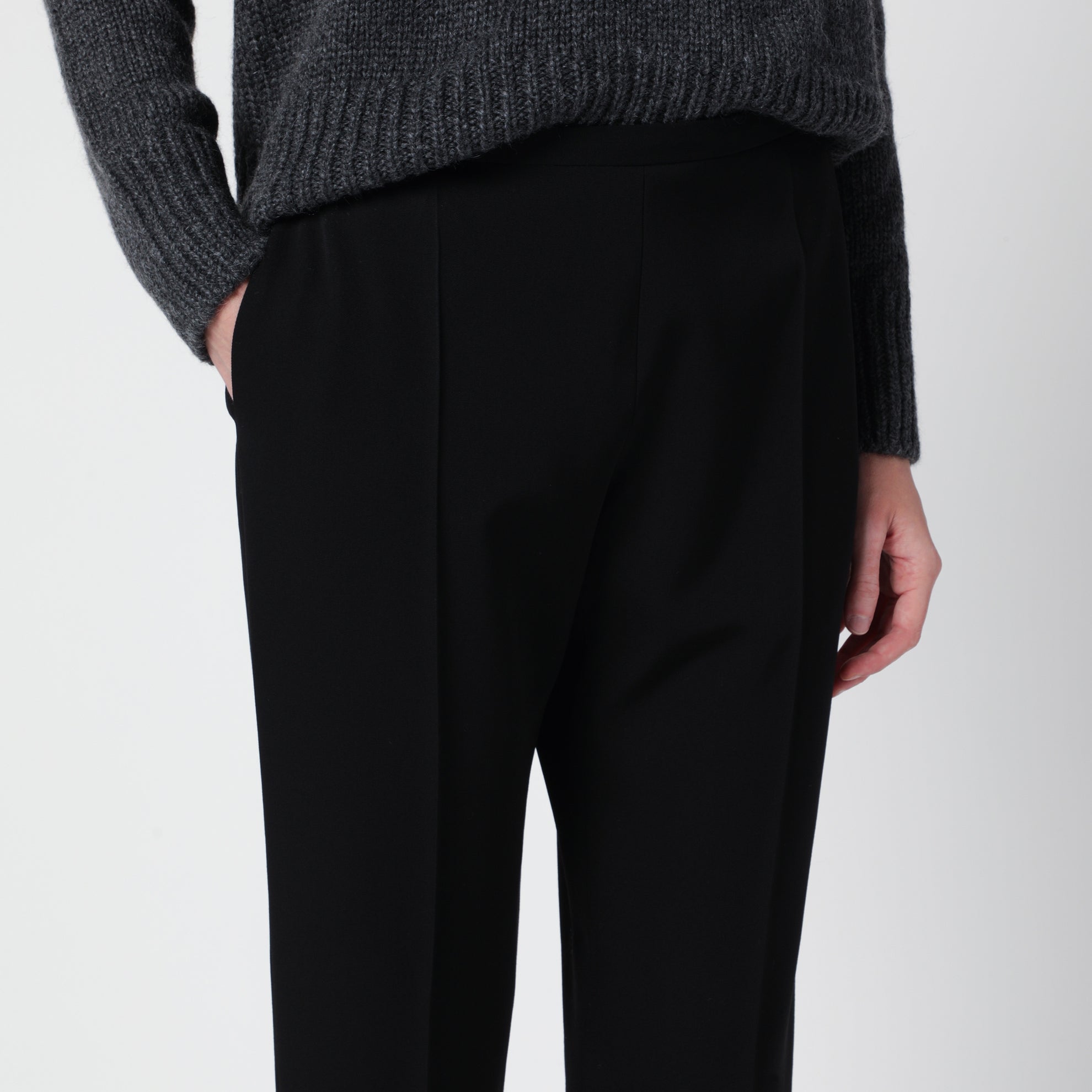 Cyril black trousers in wool