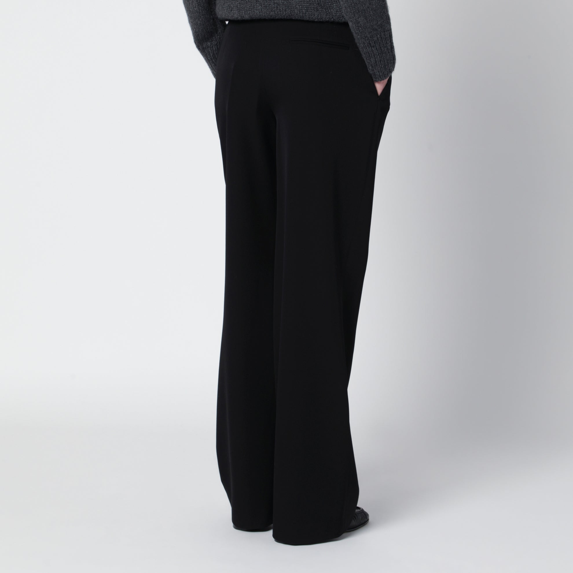 Pantaloni Coleman neri in gabardine di lana