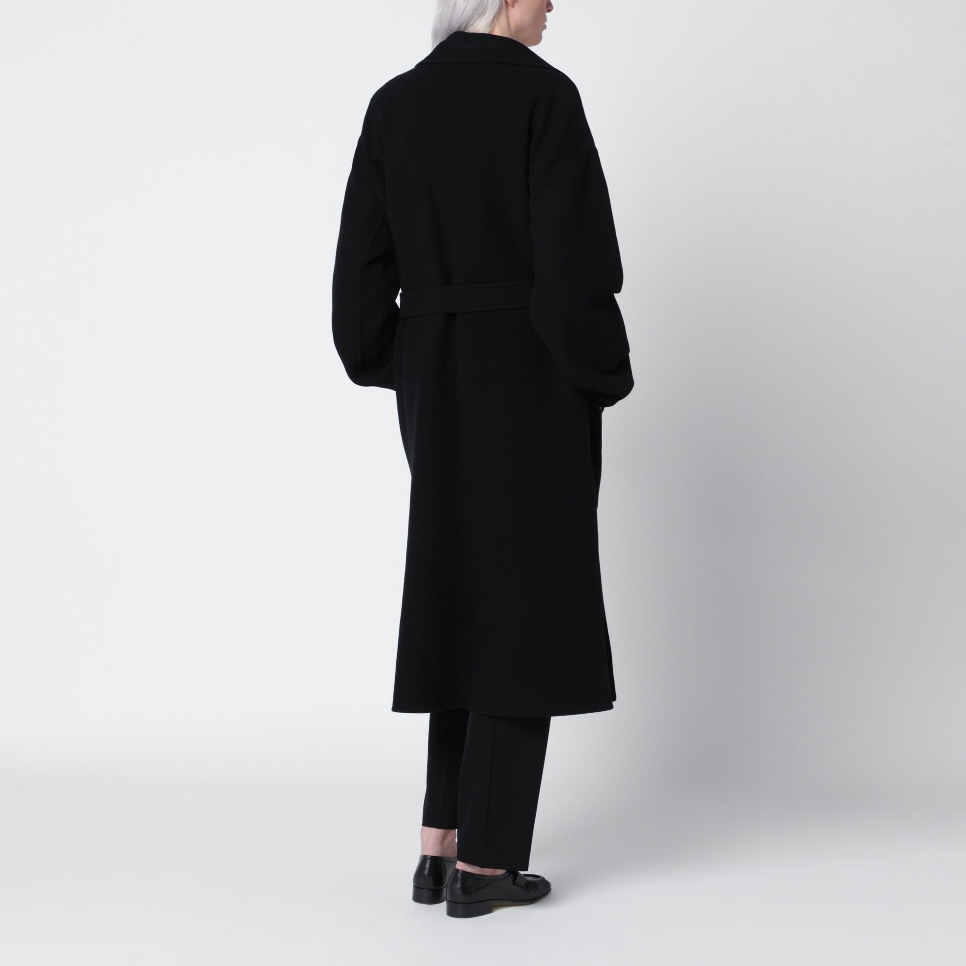 Cappotto Ciara nero in lana e cashmere