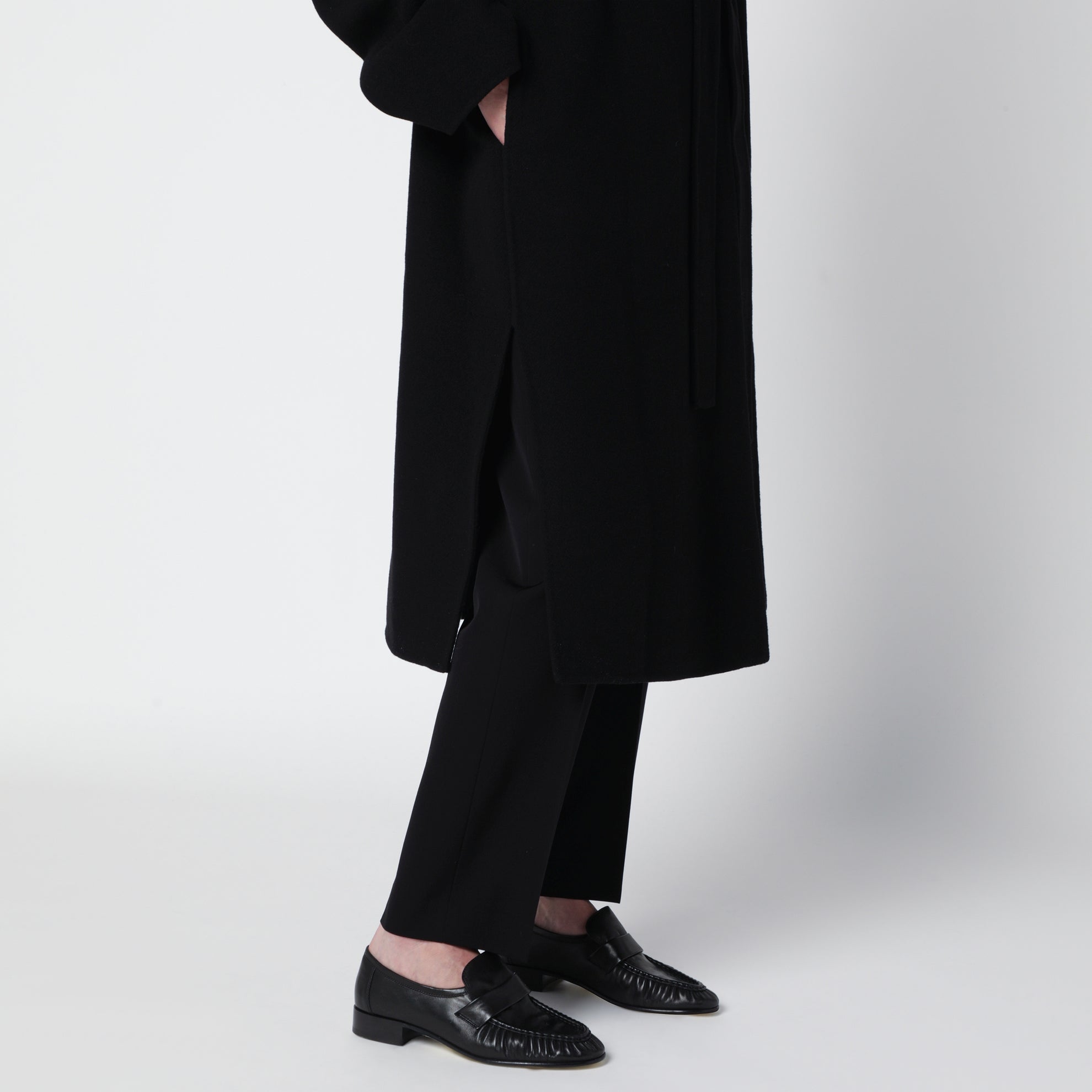 Cappotto Ciara nero in lana e cashmere