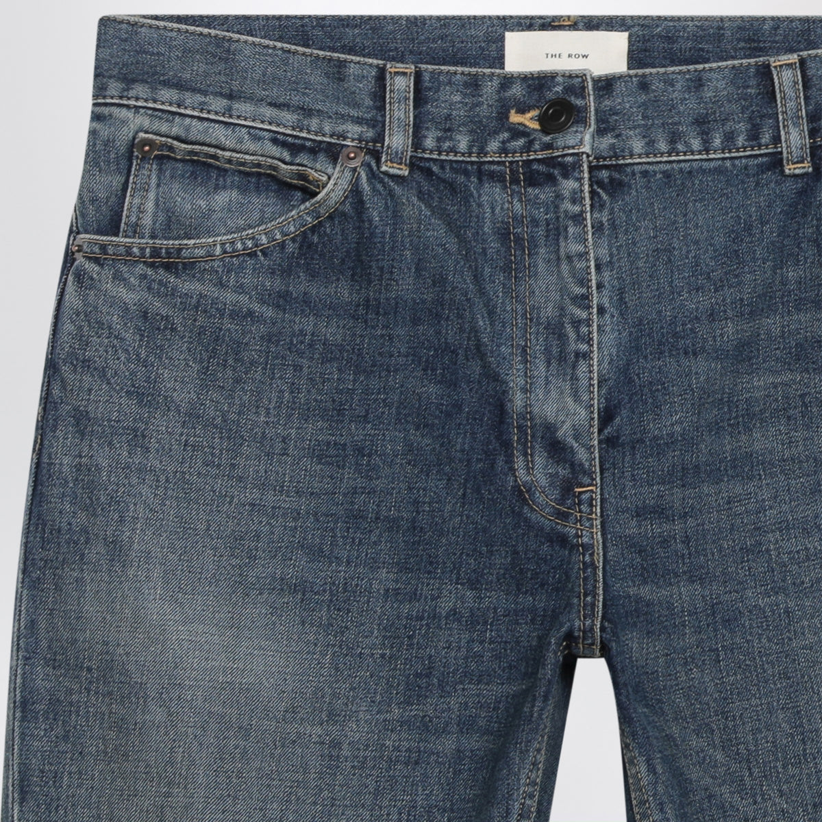 Medium blue cotton denim jeans