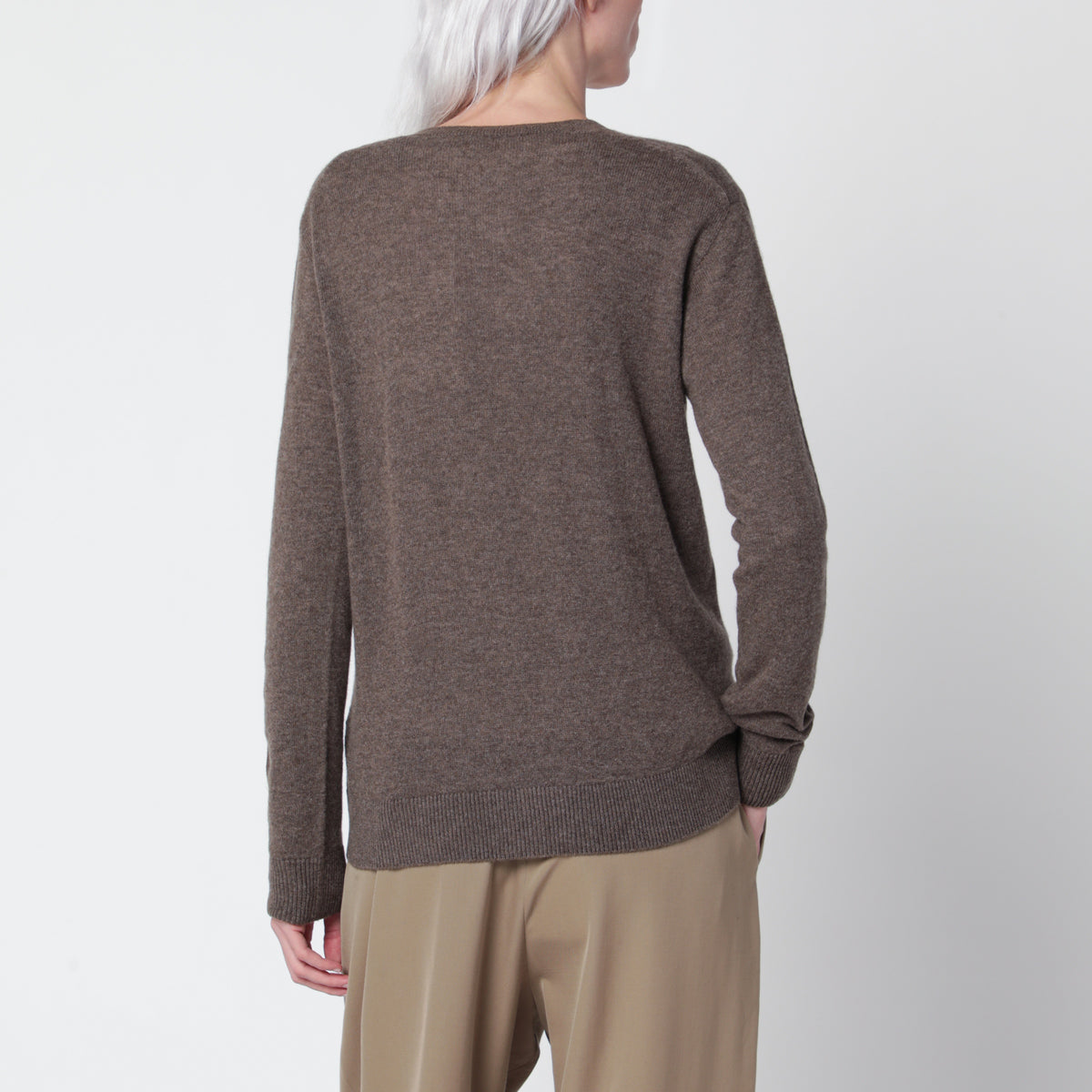 Maglione Phora grigio tortora in cashmere