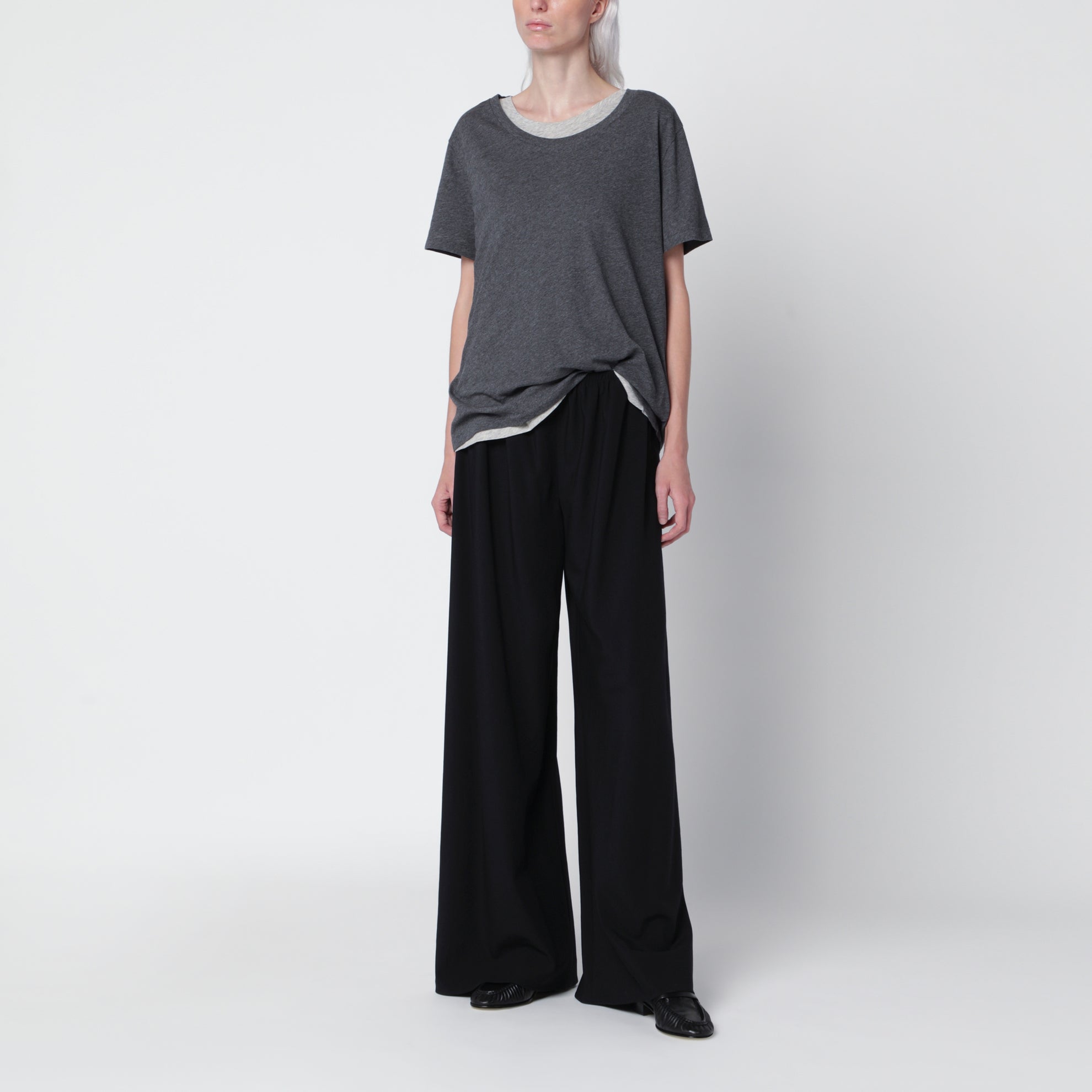 Dera T-Shirt in meliertem Baumwolljersey