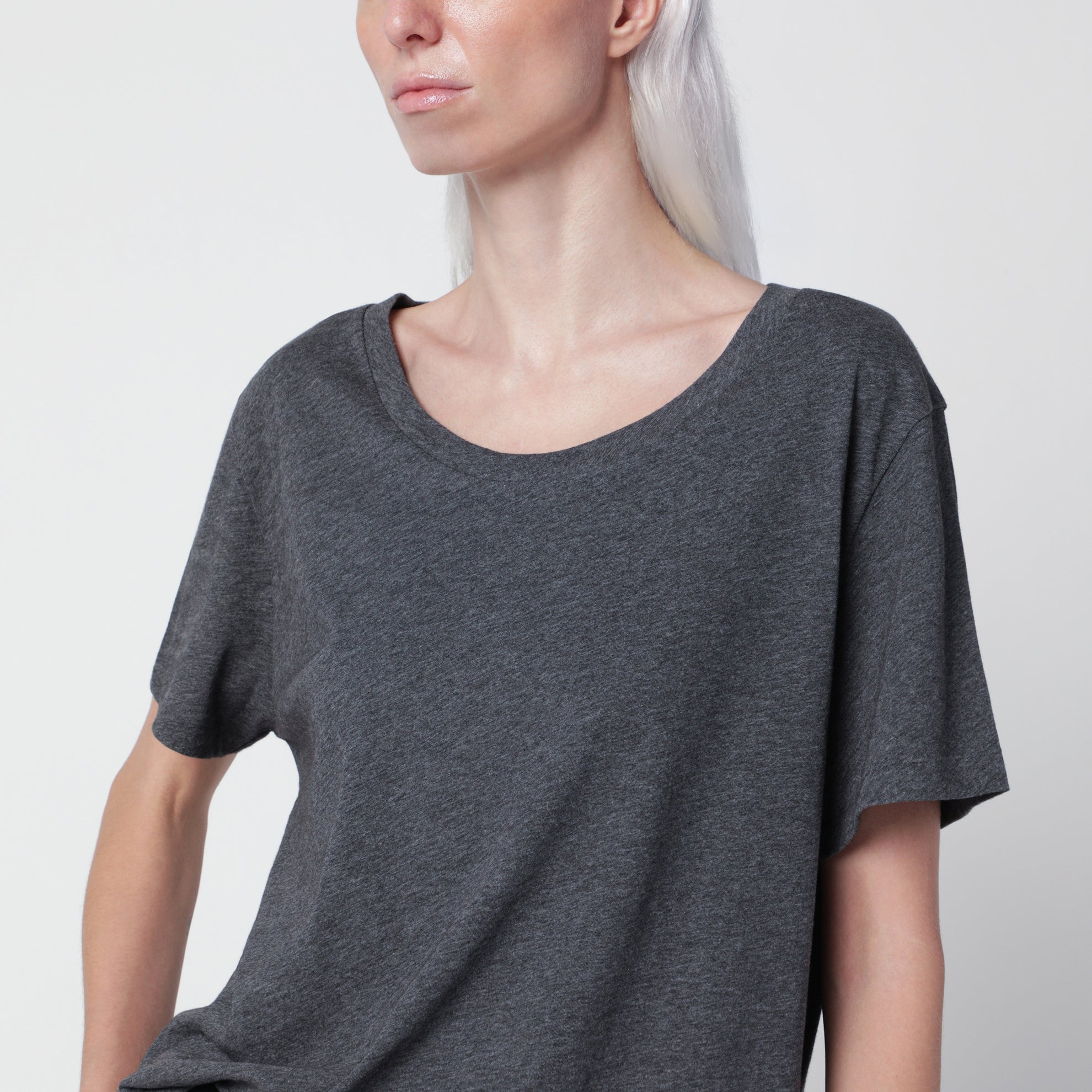 Dera T-Shirt in meliertem Baumwolljersey