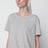 Hellgrau meliertes Dera T-Shirt aus Baumwolle