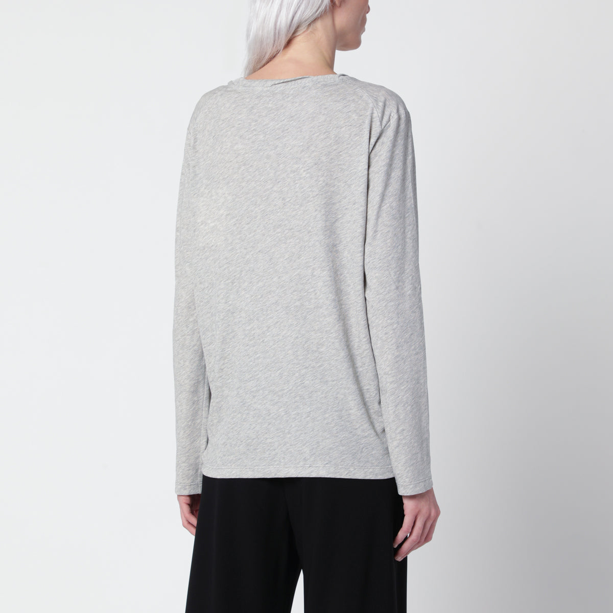 T-shirt Fraya grigio chiaro mélange in cotone