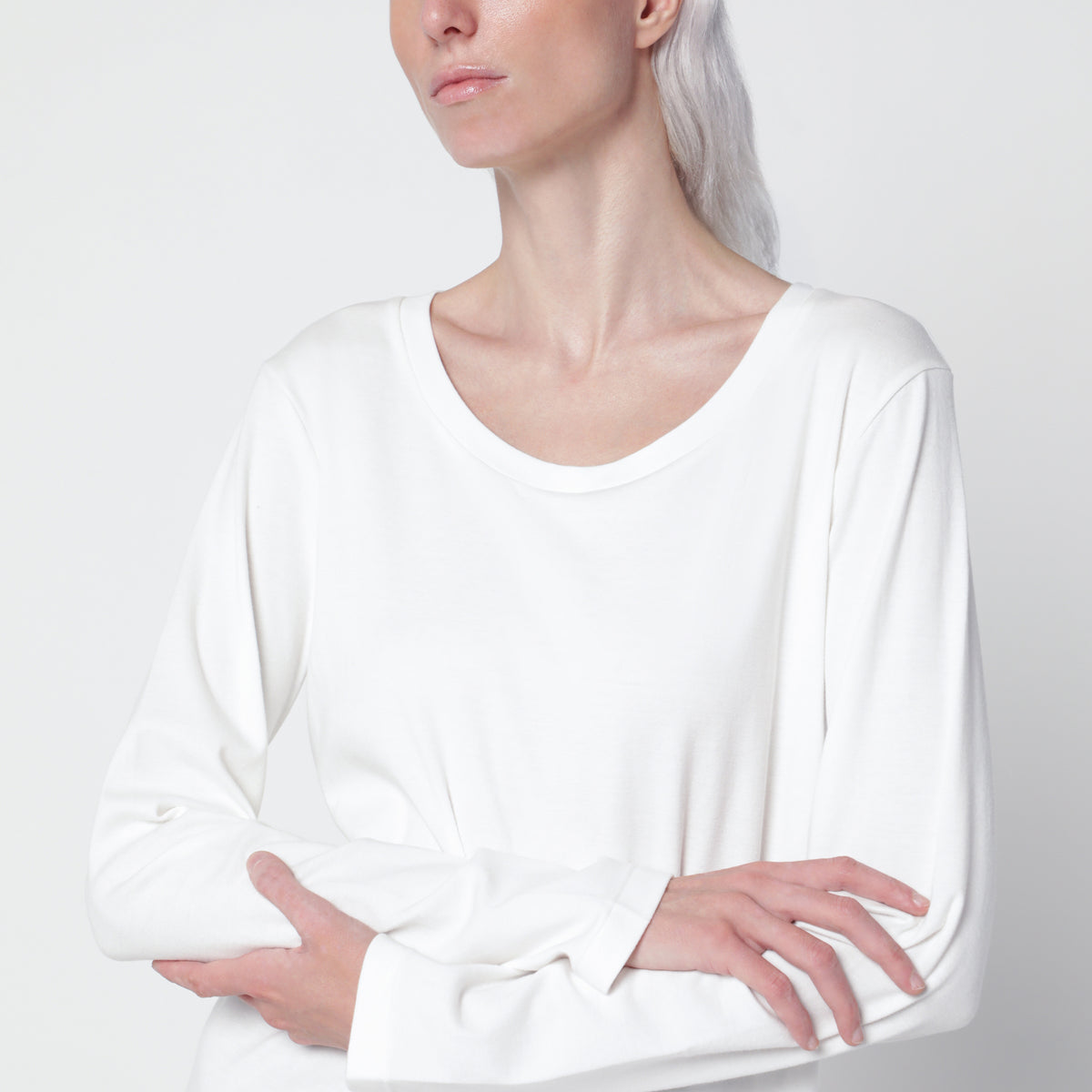 T-shirt Kalto bianco avorio in cotone