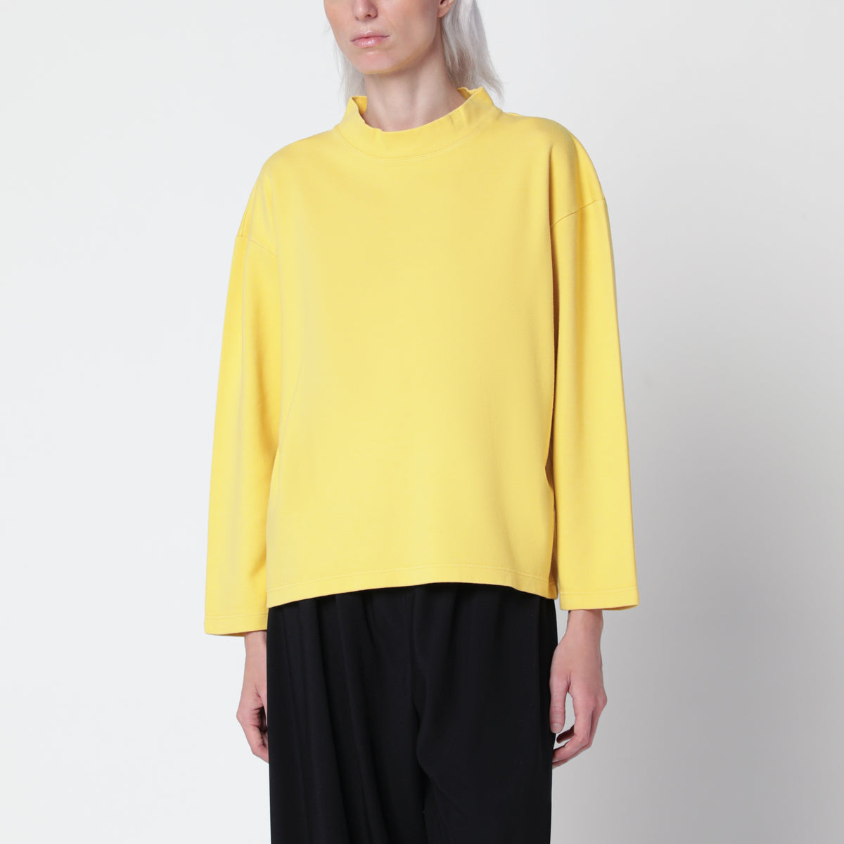 Felpa Kate gialla in jersey di cotone