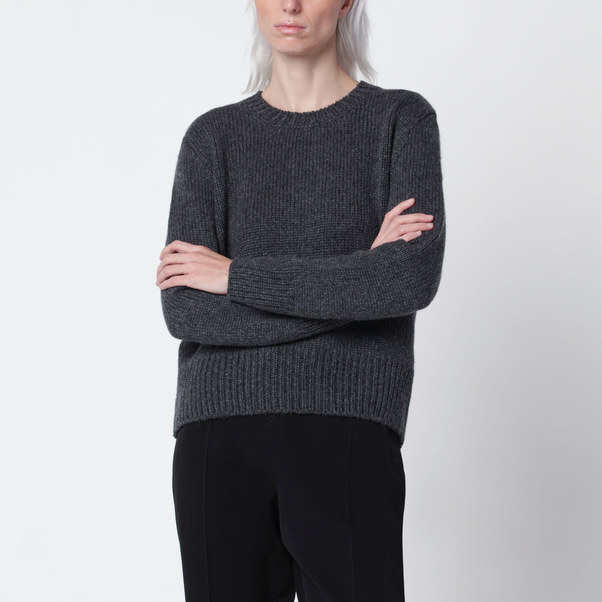 Maglione Pato antracite in cashmere