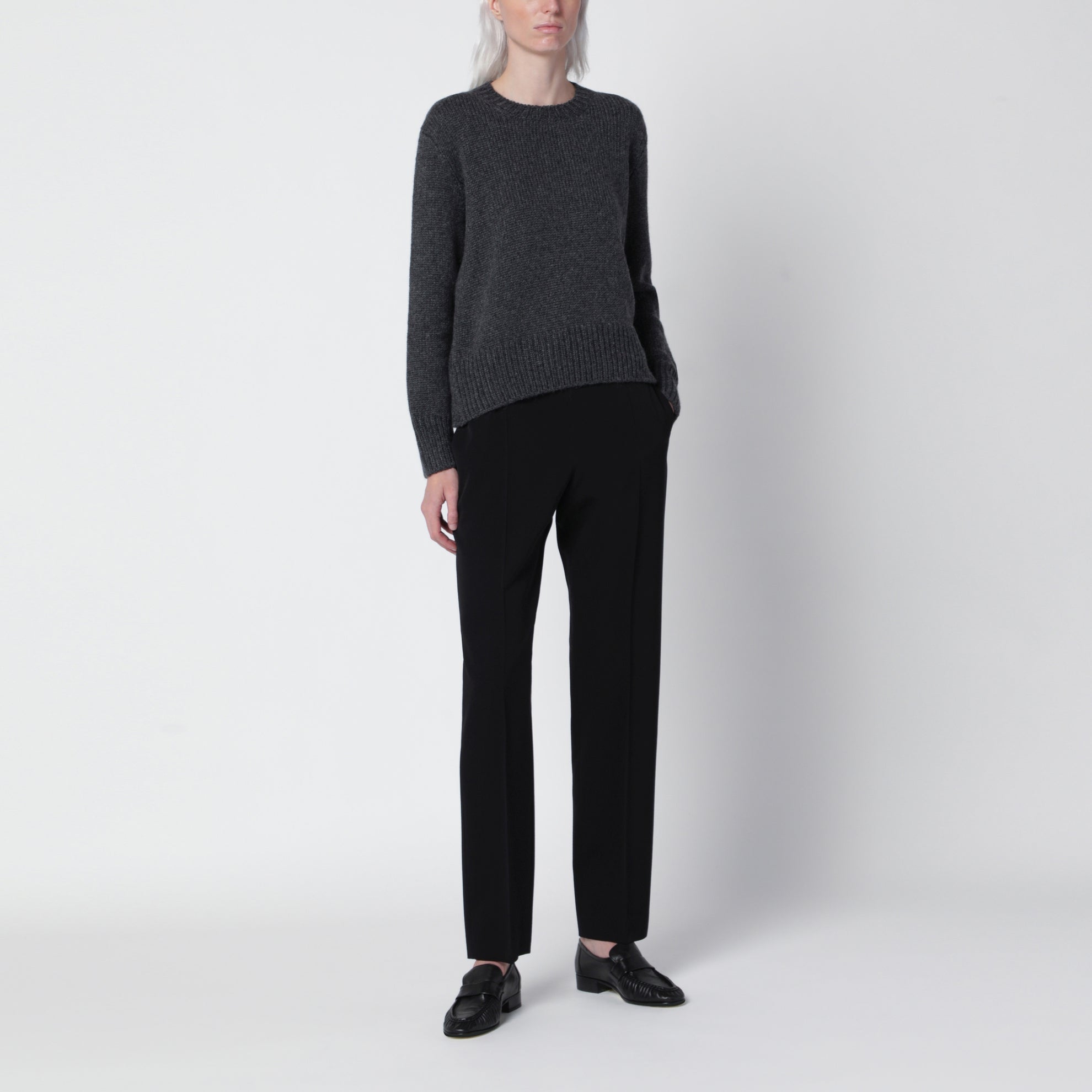 Maglione Pato antracite in cashmere