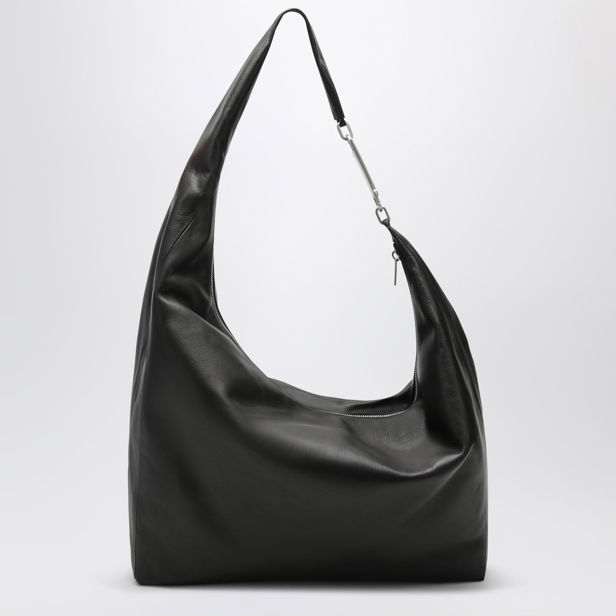 Gemini bag in black grained calf leather