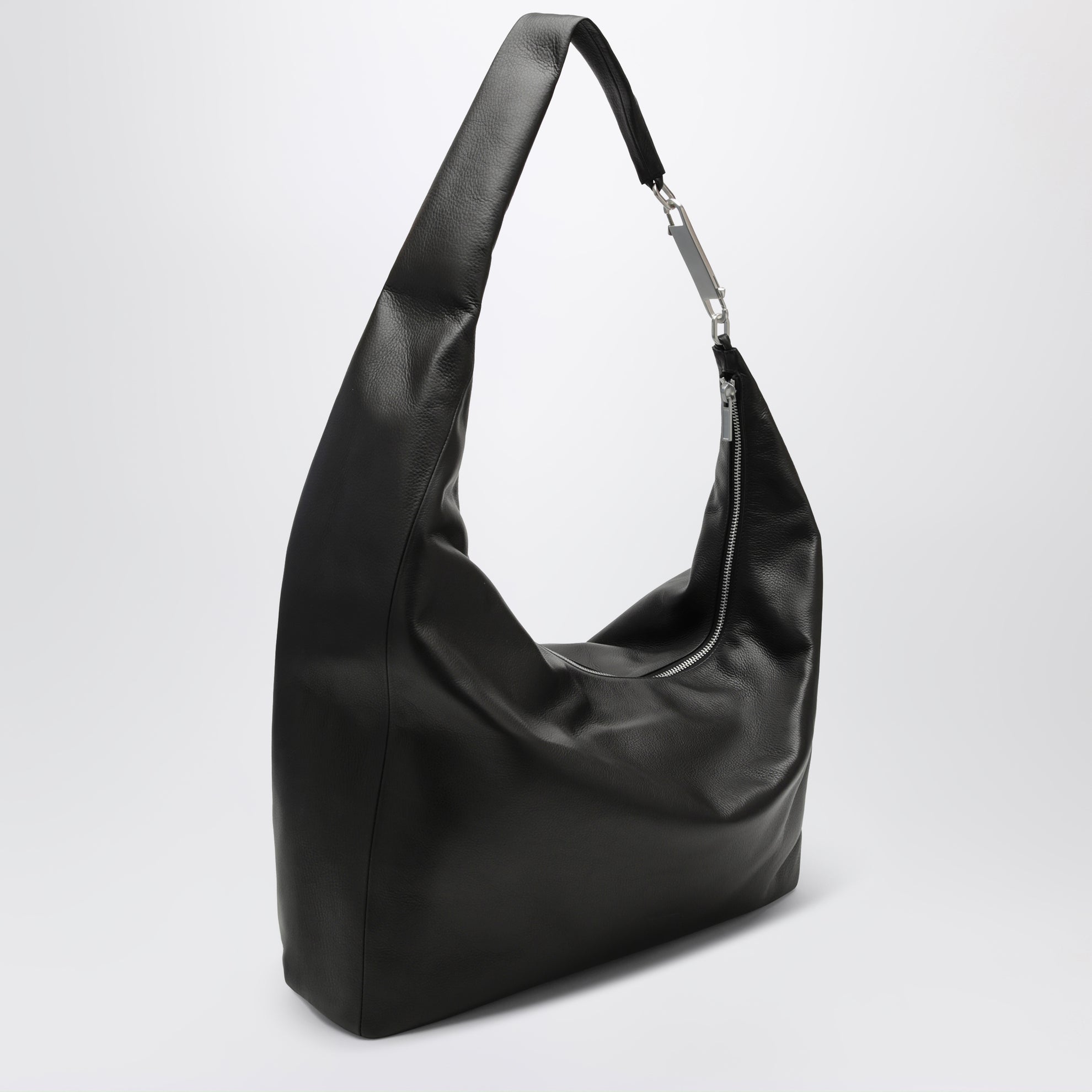Gemini bag in black grained calf leather