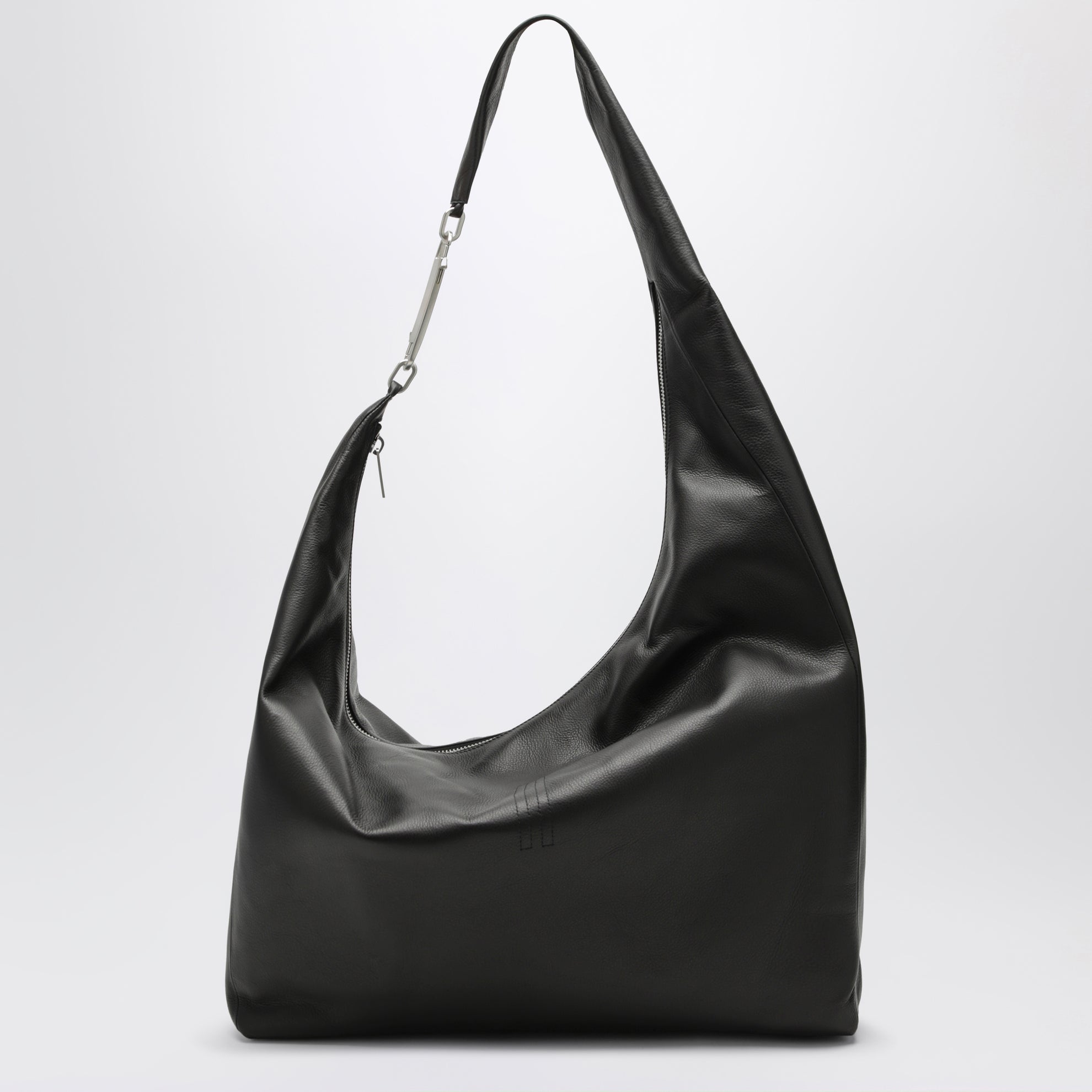Gemini bag in black grained calf leather