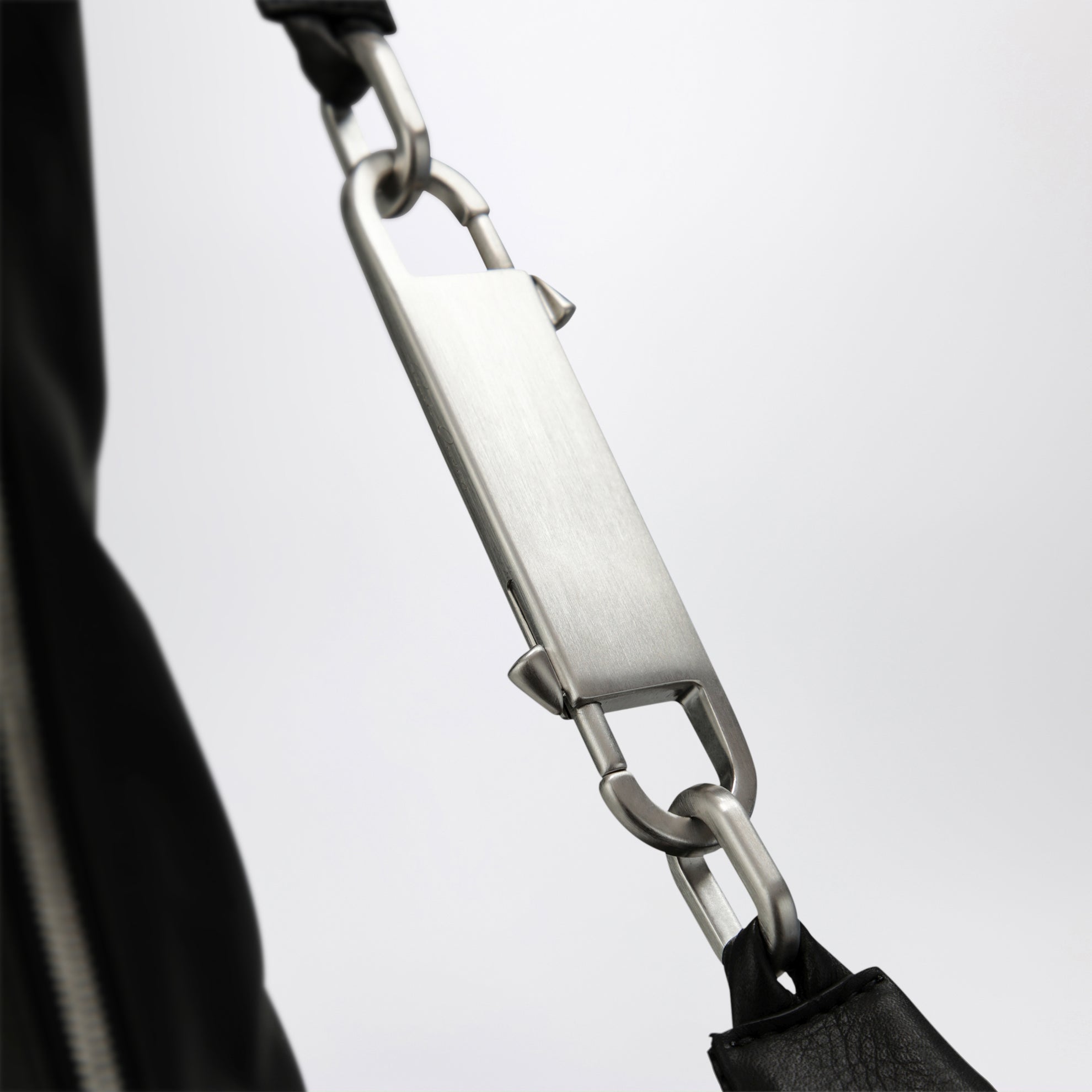 Gemini bag in black grained calf leather