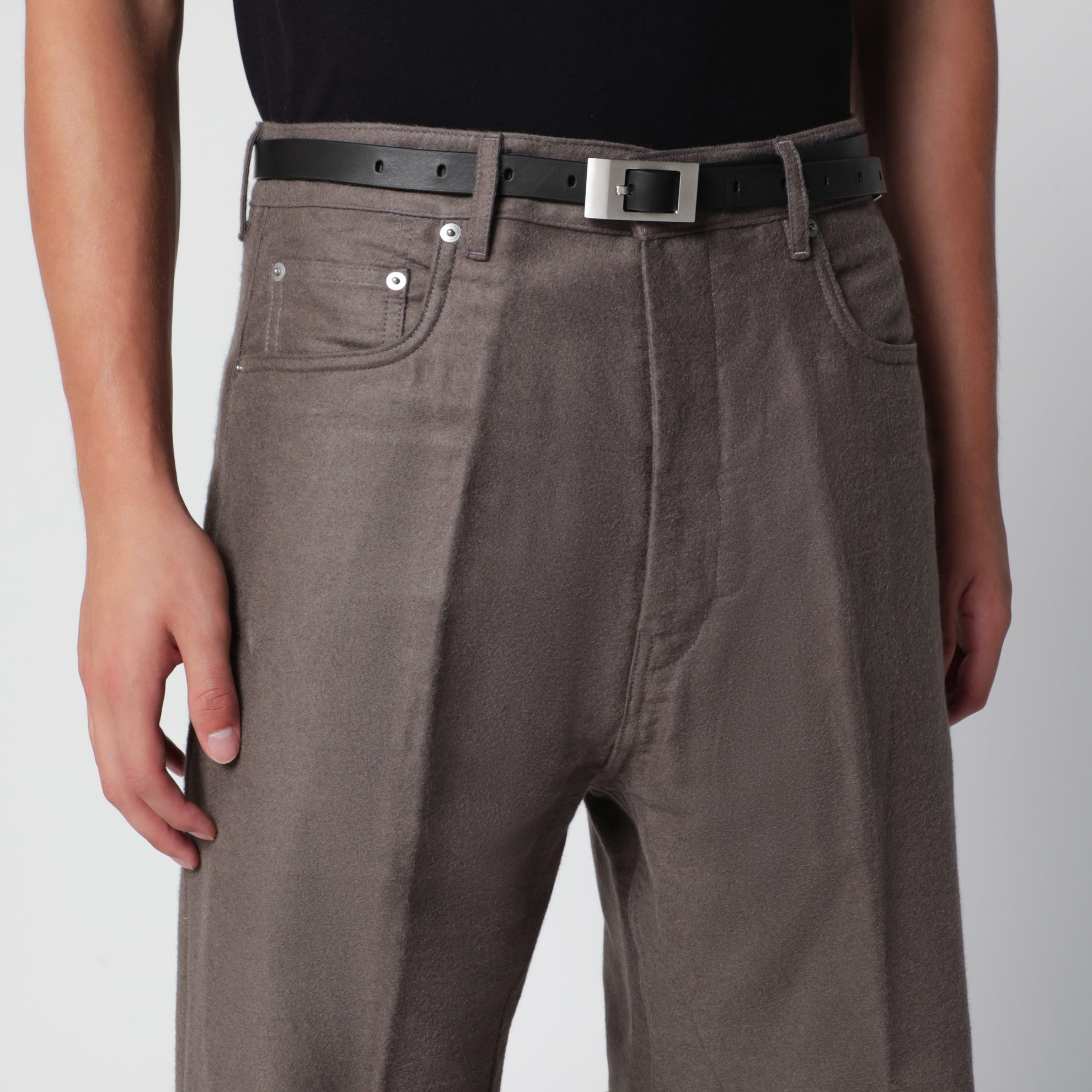 Mini Stooges Black Leather Belt