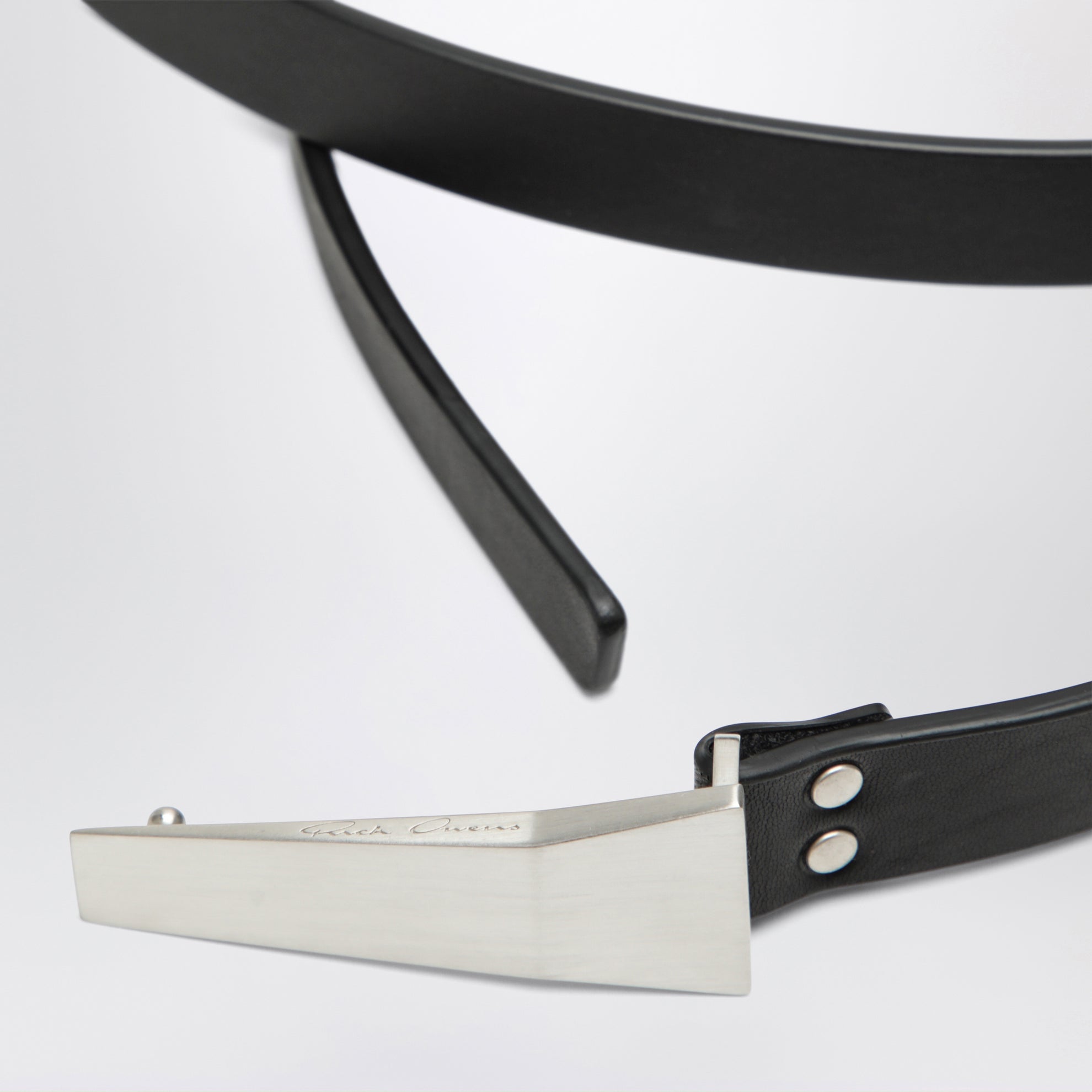 Cintura Trunk Belt nera in pelle