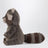 Peluche Trixiwoo Raccoon gris