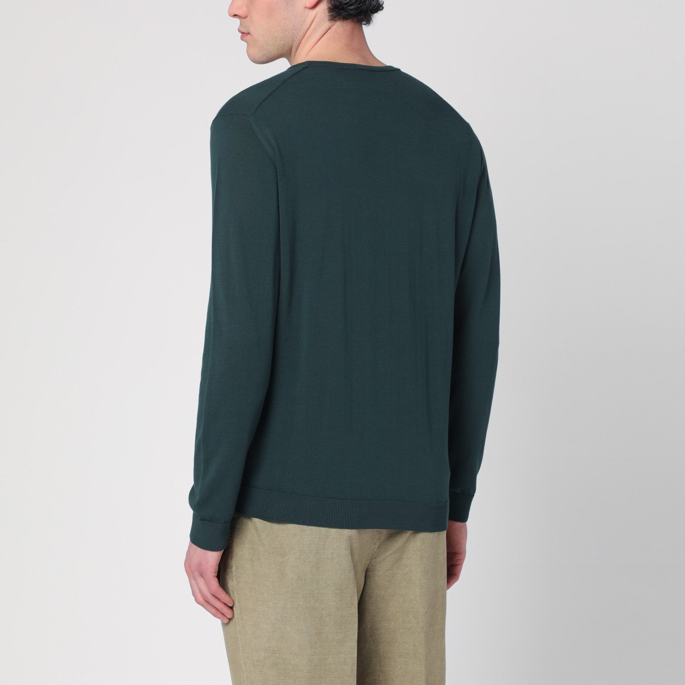 Dark green sweater in cotton