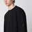 Sweat-shirt col rond noir en coton
