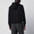Sweat à capuche en molleton diagonal noir