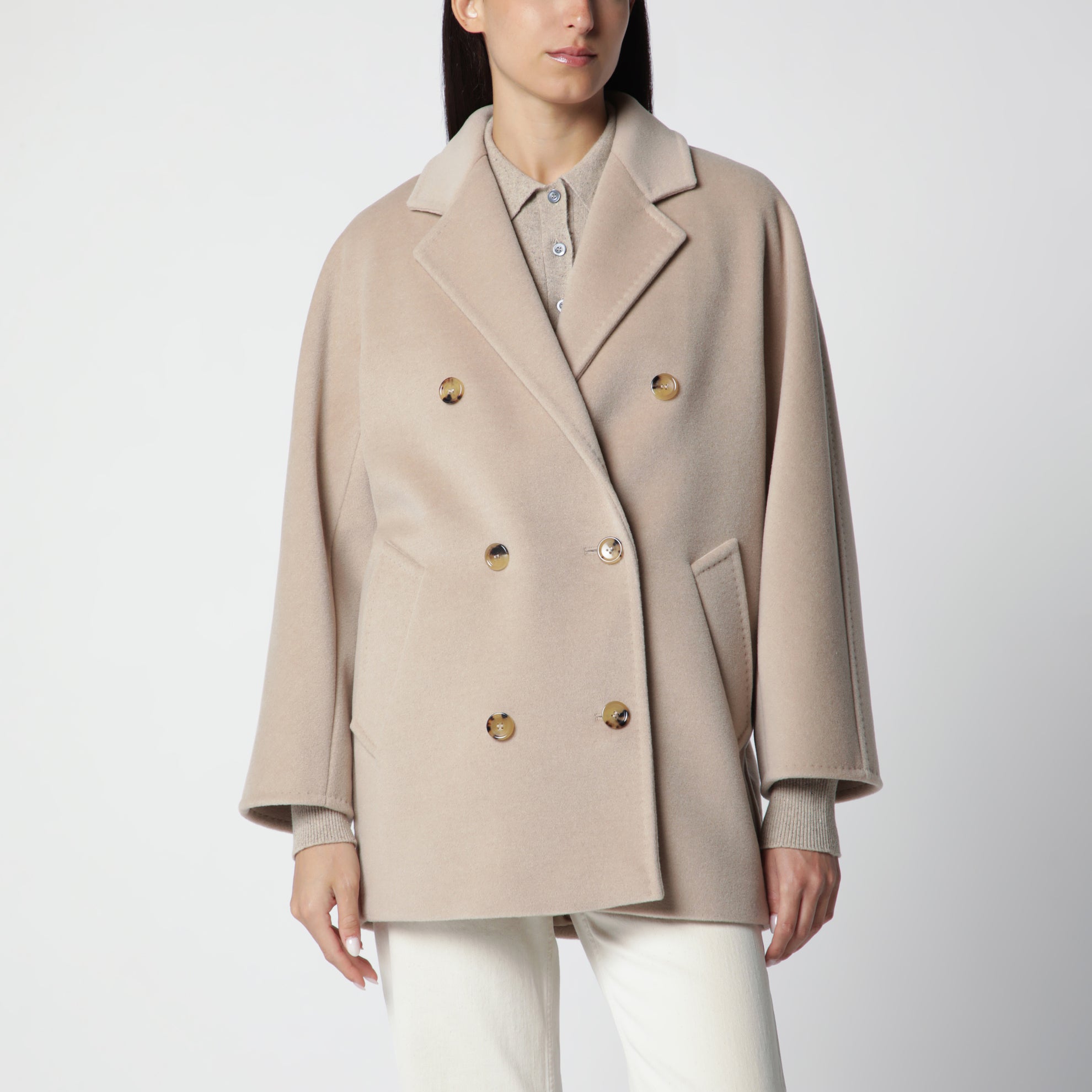 Manteau 101801 Icon court beige clair
