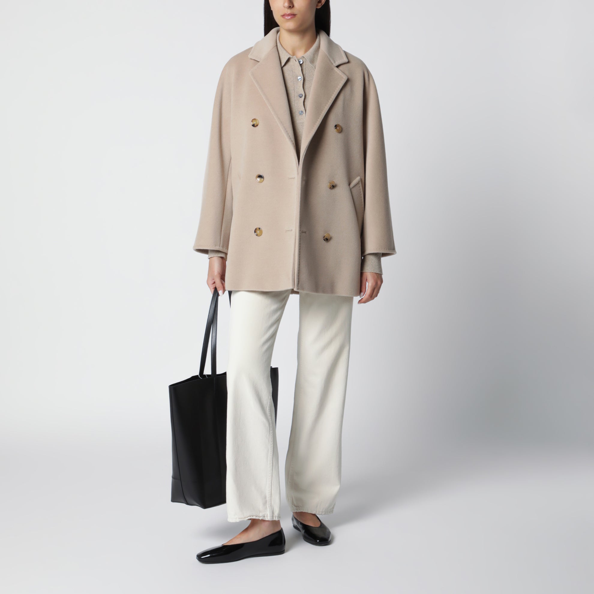 Manteau 101801 Icon court beige clair