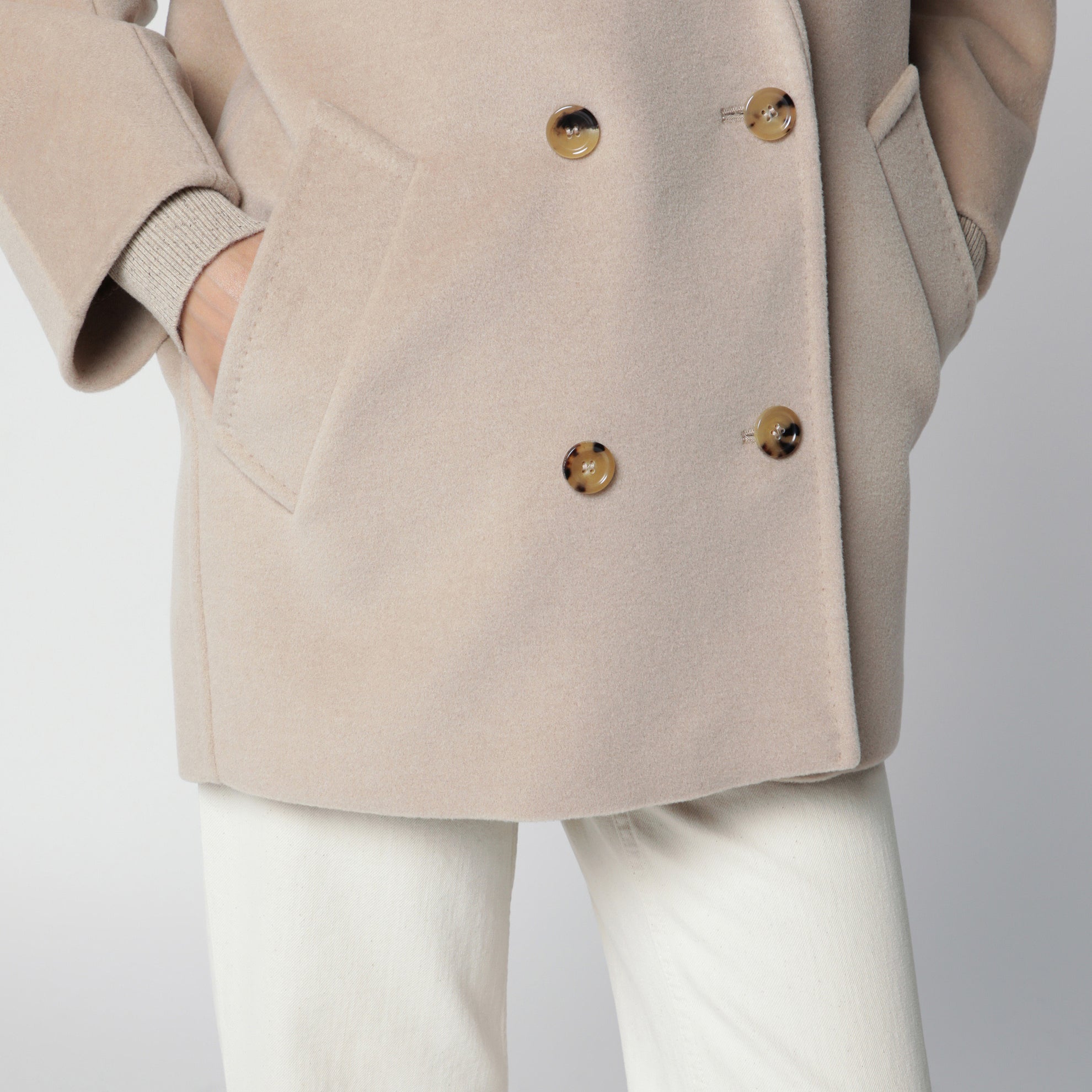 Manteau 101801 Icon court beige clair