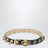 Cintura Revenge nera/oro in pelle con occhielli metallici