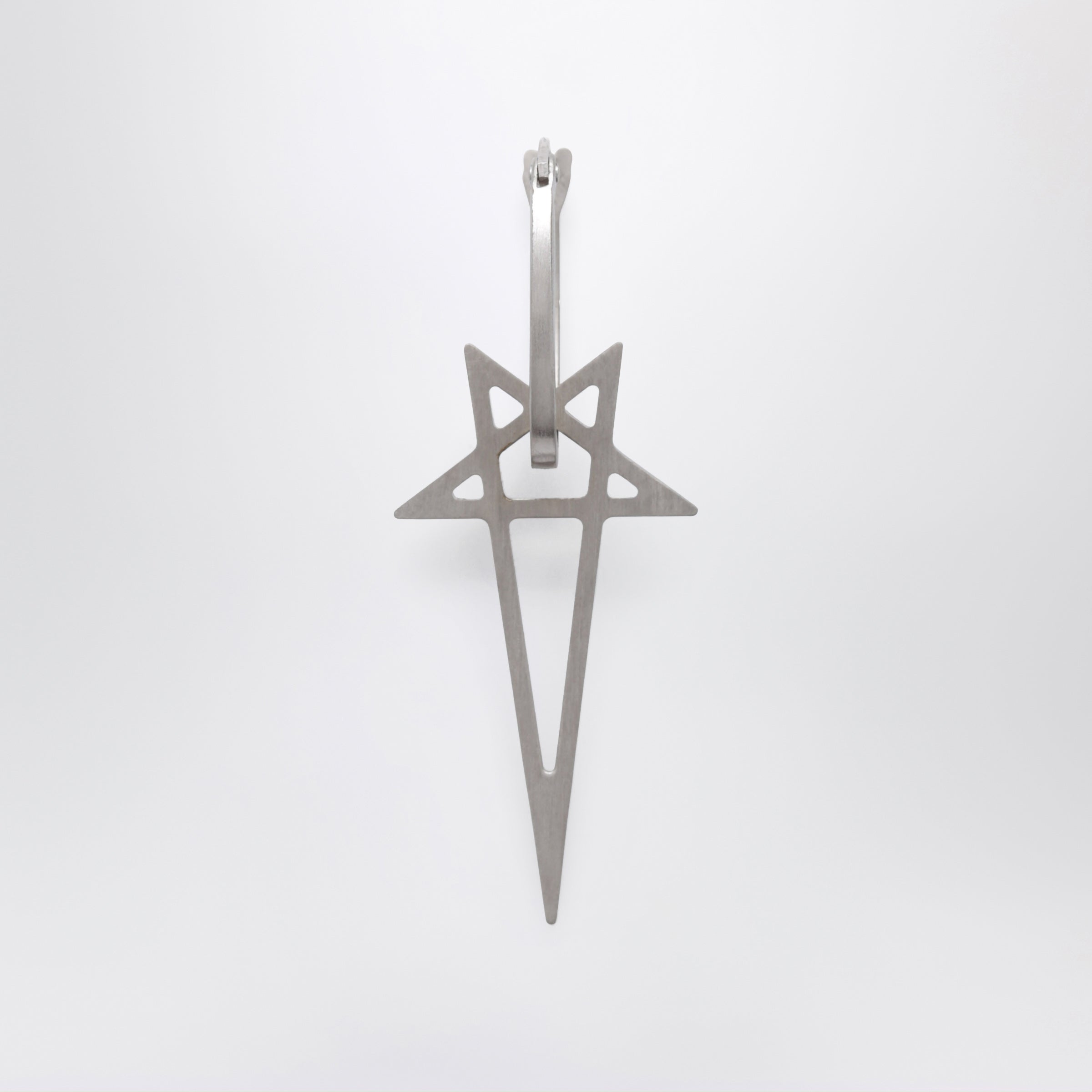や*ん様 Rick Owens PENTAGRAM 128 PALLADIO キ Rick Owens Orecchino a pentagramma in argento finitura palladio