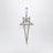 Palladium-finished silver pentagram earring
