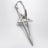 Palladium-finished silver pentagram earring