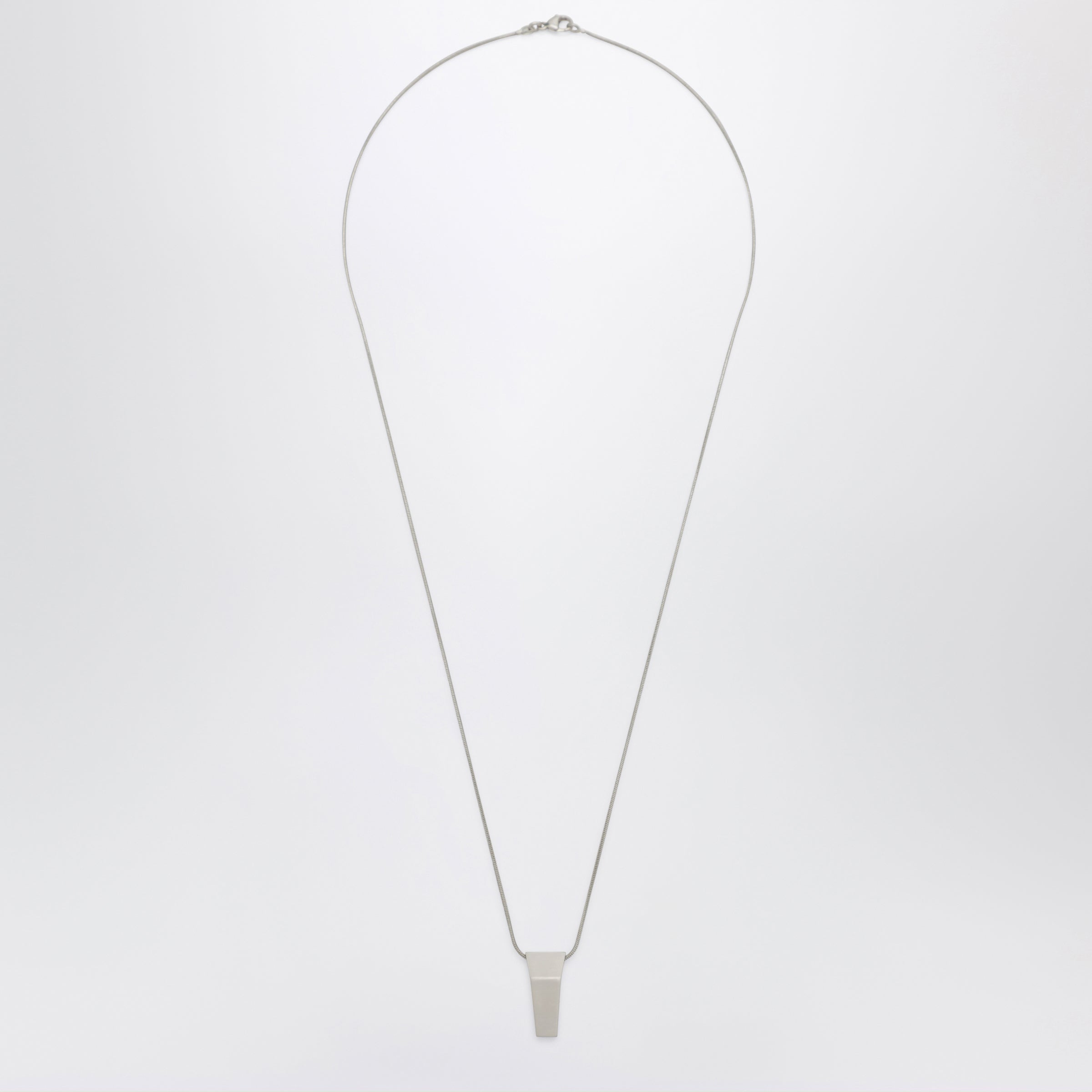 Rick Owens Palladium Brass Trunk Pendant Necklace | TheDoubleF