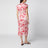 Robe Lyndsay en georgette de soie dévorée imprimée