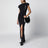 Robe Nadela noire en jersey drapé