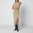 Robe Nadela Light Bronze en jersey drapé