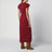 Nadra wrap dress in dark burgundy jersey