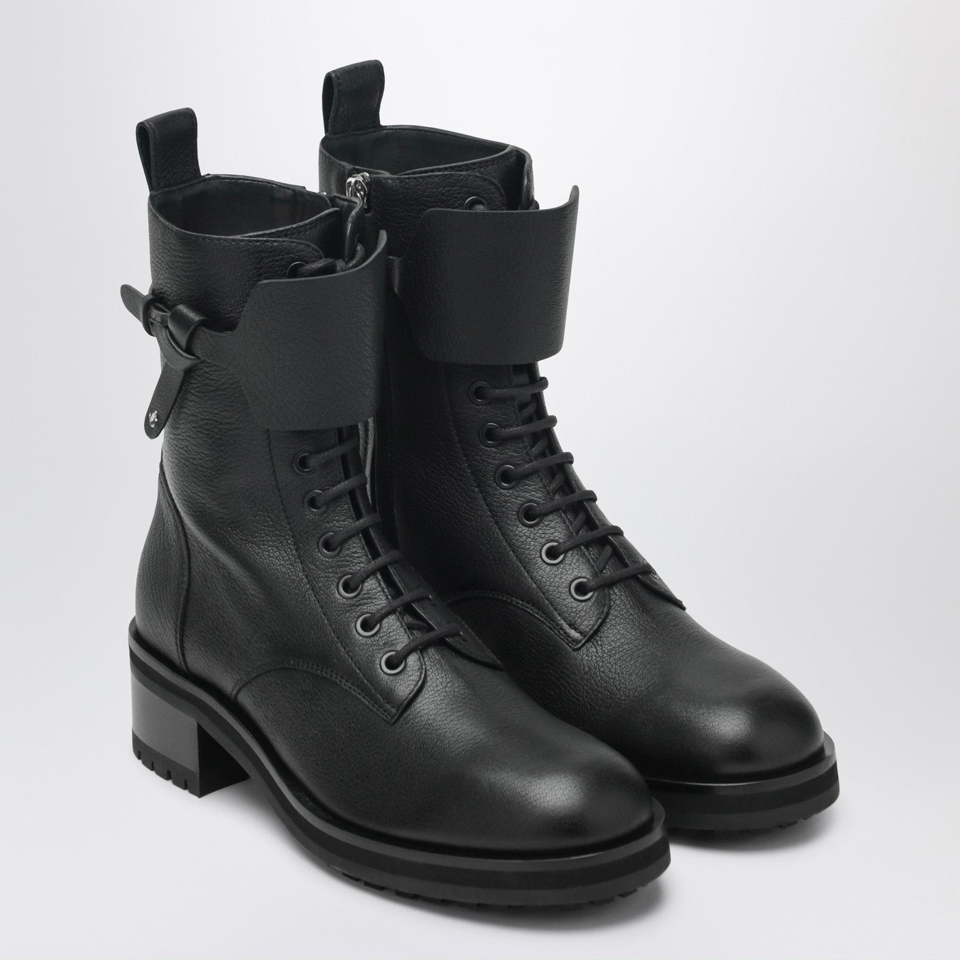 Jimmy Choo Rosabel Flat black leather ankle boots | TheDoubleF