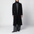 Cappotto lungo doppiopetto Rosco nero in lana e cashmere