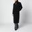 Cappotto lungo doppiopetto Rosco nero in lana e cashmere