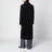 Cappotto lungo doppiopetto Rosco nero in lana e cashmere