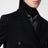 Cappotto lungo doppiopetto Rosco nero in lana e cashmere