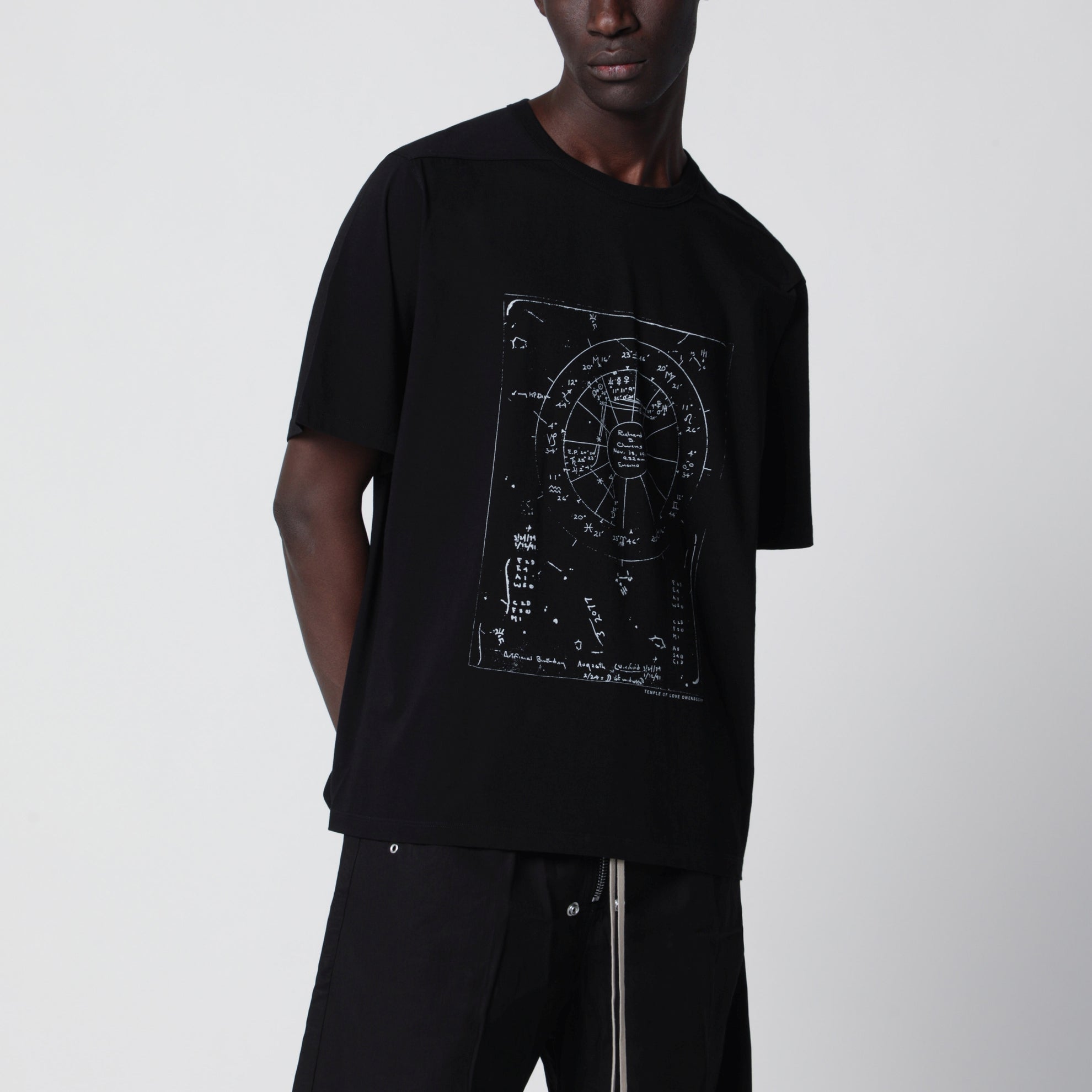 Brad Temple T-shirt in cotton jersey black/milk
