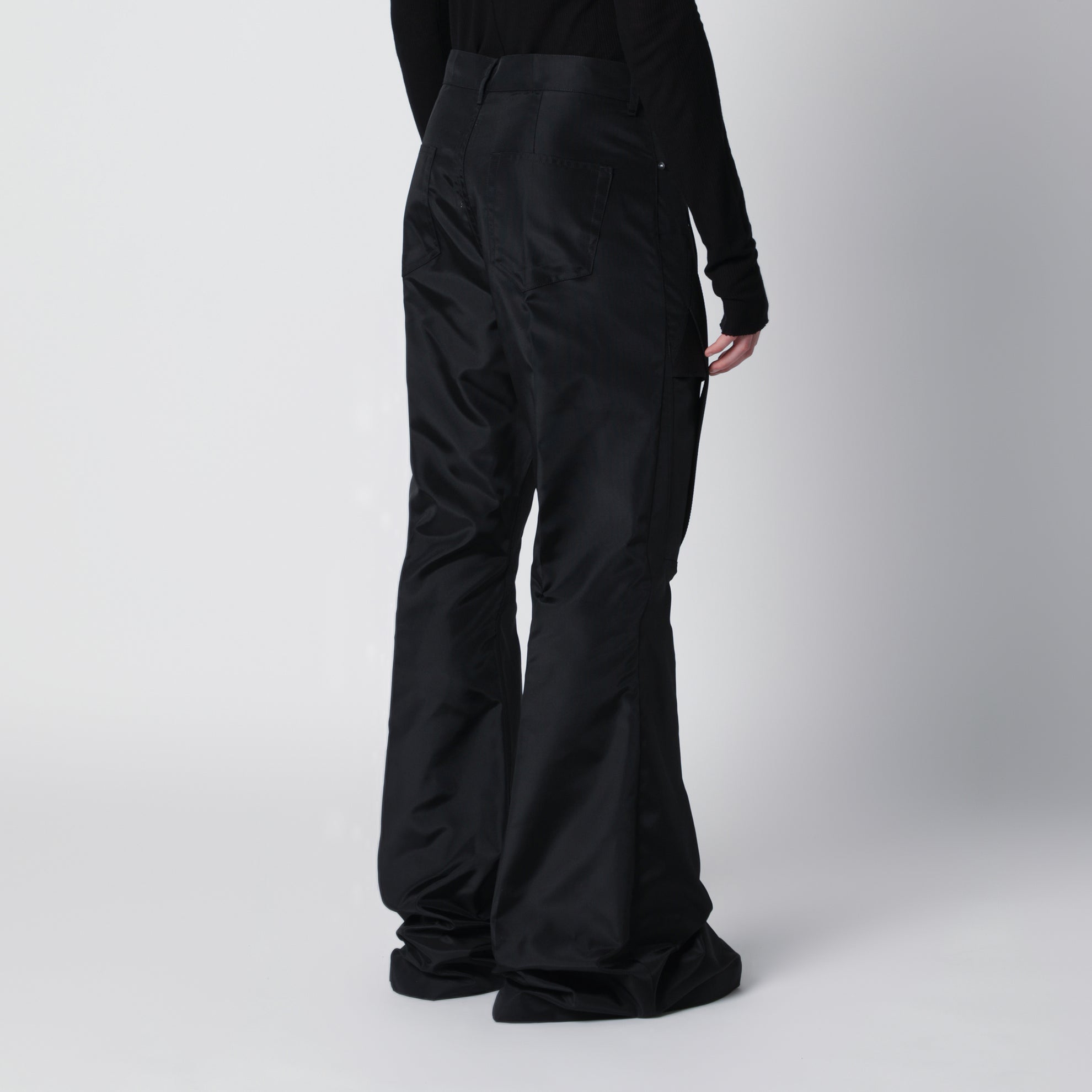 Black Megastrapped Bolans Jeans In Nylon Canvas